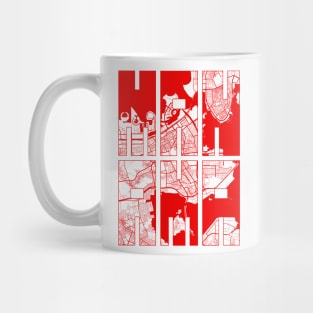 Manama, Bahrain City Map Typography - Oriental Mug